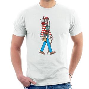 Where's Wally Walking With Camping Gear Men's T-Shirt