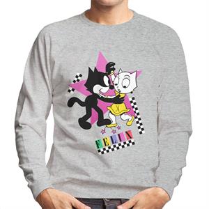 Felix The Cat And Kitty Kat Dancing Men's Sweatshirt