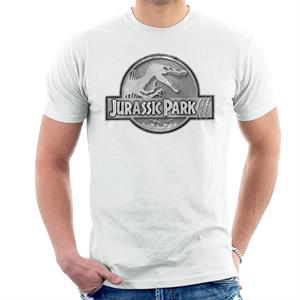 Jurassic Park III Spinosaurus Classic Silver Logo Men's T-Shirt