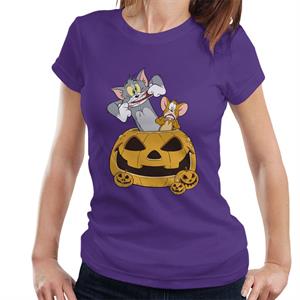 Tom and Jerry Halloween Pumpkin Face Women's T-Shirt