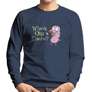 Courage The Cowardly Dog Halloween Who's Out There Men's Sweatshirt