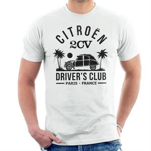 Citroen 2CV Driver's Club Black Beach Men's T-Shirt