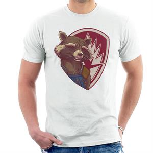 Marvel Guardians Of The Galaxy Vol 2 Rocket Raccoon Shield Men's T-Shirt