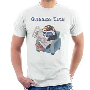 Guinness Penguin Reading Newspaper Men's T-Shirt