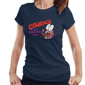 Courage The Cowardly Dog Halloween Scared Women's T-Shirt