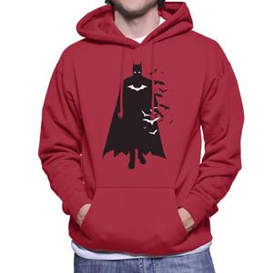 The Batman Silhouette White Bats Men's Hooded Sweatshirt