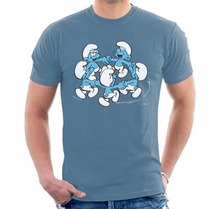 The Smurfs Holding Hands And Dancing Men's T-Shirt