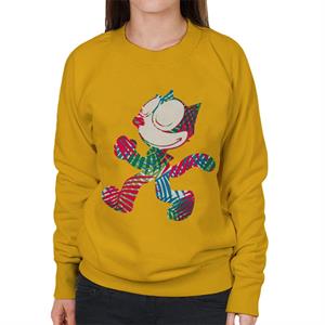 Felix The Cat Multi Coloured Leaves Women's Sweatshirt