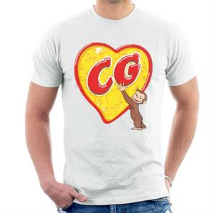 Curious George C G Love Heart Men's T-Shirt