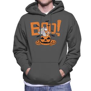 Tom and Jerry Halloween Boo Pumpkin Surprise Men's Hooded Sweatshirt