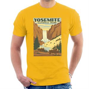 US National Parks Yosemite Waterfall Men's T-Shirt