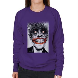 Batman Halloween Joker Face Made Of Bats Women's Sweatshirt