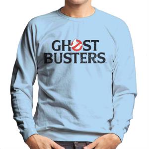 Ghostbusters Faded Black Text Logo Men's Sweatshirt