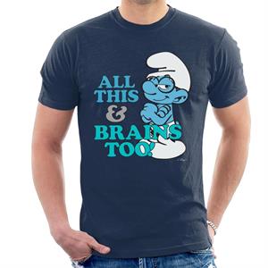 The Smurfs All This And Brains Too Men's T-Shirt