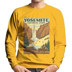 US National Parks Yosemite Waterfall Men's Sweatshirt