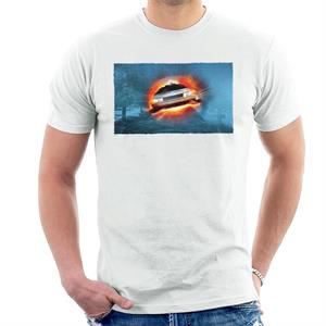 Back to the Future Delorean Cinematic Take Off Men's T-Shirt