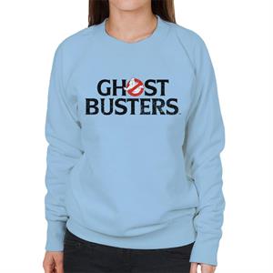 Ghostbusters Faded Black Text Logo Women's Sweatshirt