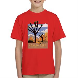 US National Parks Joshua Trees In The Distance Kid's T-Shirt