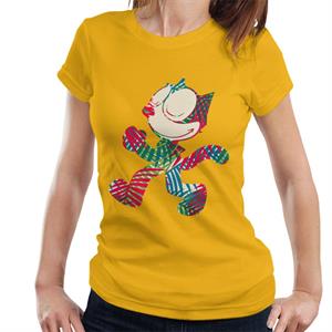 Felix The Cat Multi Coloured Leaves Women's T-Shirt