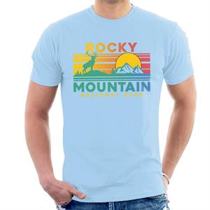 US National Parks Rocky Mountain Sunset Men's T-Shirt