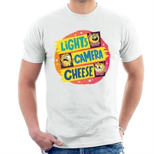 Boy Girl Dog Cat Mouse Cheese Lights Camera Cheese Men's T-Shirt