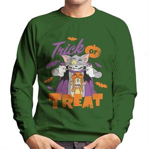 Tom and Jerry Halloween Trick Or Treat Scary Face Men's Sweatshirt