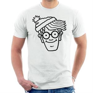 Where's Wally Black Outline Men's T-Shirt