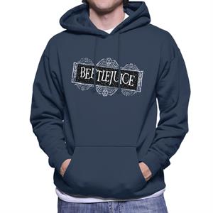 Beetlejuice Faded Halloween Logo Men's Hooded Sweatshirt