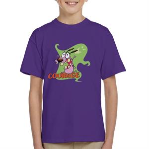 Courage The Cowardly Dog Halloween Scream Kid's T-Shirt