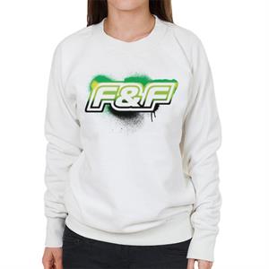 The Fast and The Furious Green Spray Logo Women's Sweatshirt