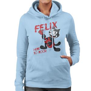 Felix The Cat Here To Rock Women's Hooded Sweatshirt