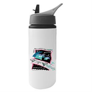 Neighbours Retro Montage Aluminium Water Bottle With Straw