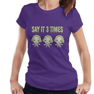 Beetlejuice Halloween Say It Three Times Women's T-Shirt