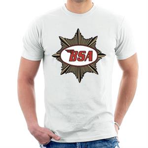 BSA Red Logo Gold Badge Men's T-Shirt