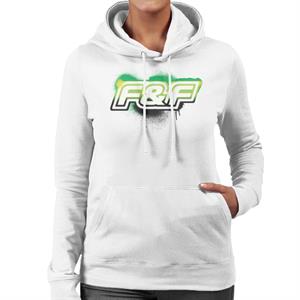 The Fast and The Furious Green Spray Logo Women's Hooded Sweatshirt