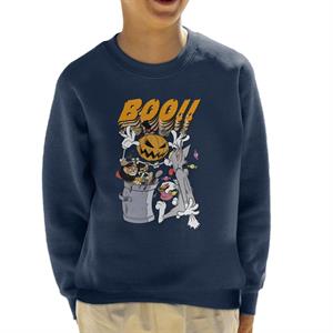 Tom and Jerry Halloween Pumpkin Boom Kid's Sweatshirt