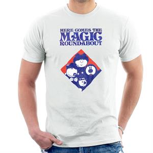 The Magic Roundabout Retro Blue Tone Diamond Men's T-Shirt