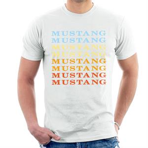 Ford Mustang Colourful Text Men's T-Shirt