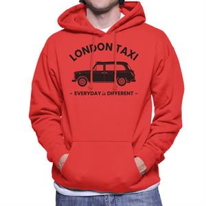 London Taxi Company Everyday Is Different Black Text Men's Hooded Sweatshirt