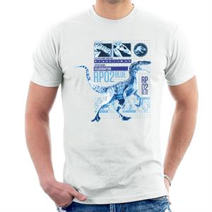 Jurassic Park Raptor Rp02 Blue Men's T-Shirt