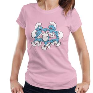 The Smurfs Holding Hands And Dancing Women's T-Shirt