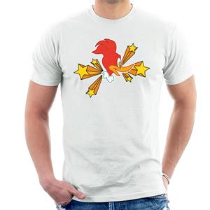 Woody Woodpecker Character Head With Stars Men's T-Shirt