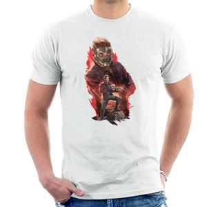 Marvel Guardians Of The Galaxy Vol 2 Star Lord Montage Men's T-Shirt