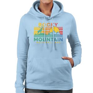 US National Parks Rocky Mountain Sunset Women's Hooded Sweatshirt