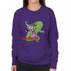 Courage The Cowardly Dog Halloween Scream Women's Sweatshirt