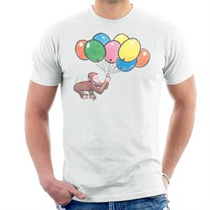 Curious George Holding Balloons Men's T-Shirt