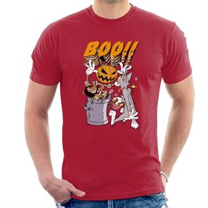 Tom and Jerry Halloween Pumpkin Boom Men's T-Shirt