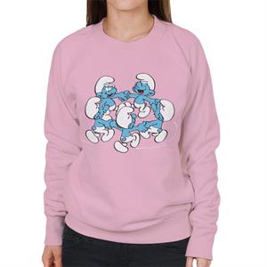 The Smurfs Holding Hands And Dancing Women's Sweatshirt