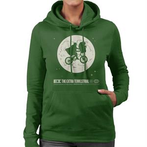 E.T. 1982 Space Explorer Bike Flyin' High Women's Hooded Sweatshirt