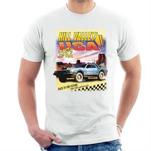 Back to the Future Delorean Hill Valley USA Marty Mcfly Men's T-Shirt